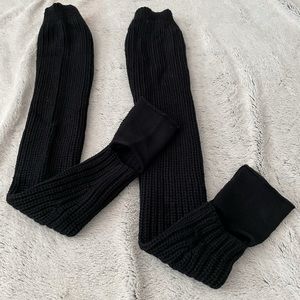 Rare Lululemon Blk knit 98% merino wool leg warmers